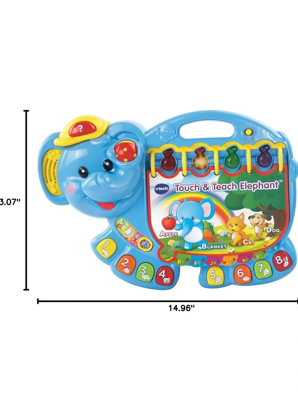Blue Elephant Touch & Teach Activity Toy - Interactive Learning for Kids